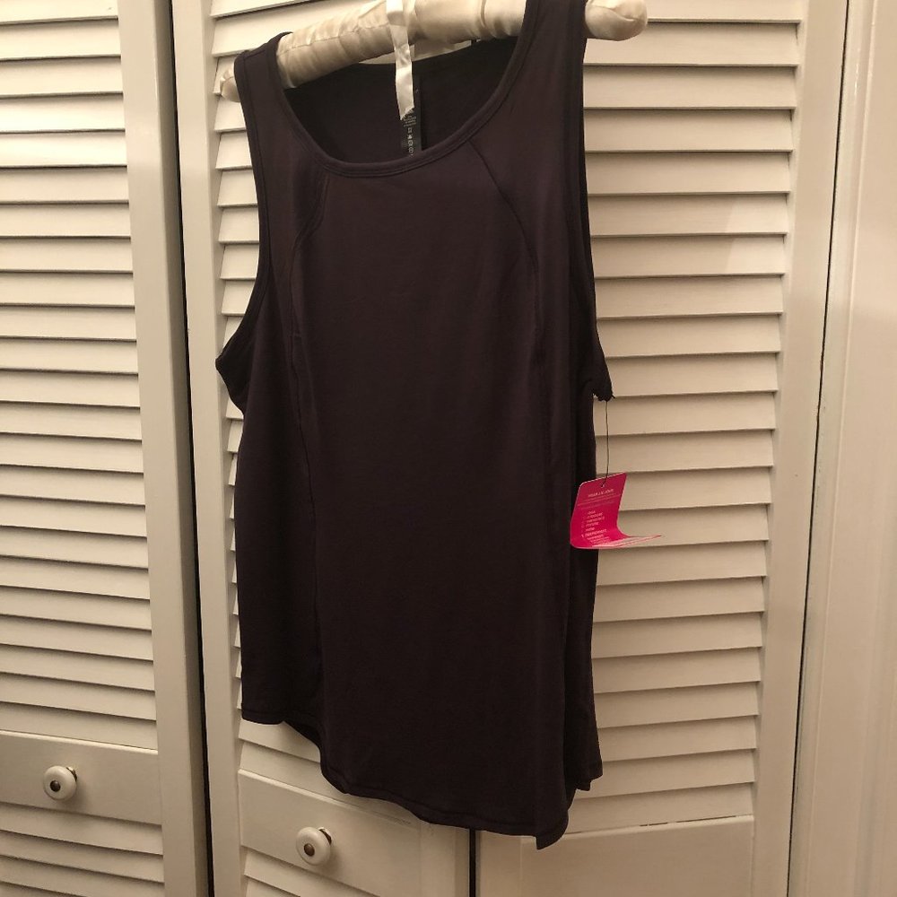Yogalicious Workout Tank Top, dark purple, L